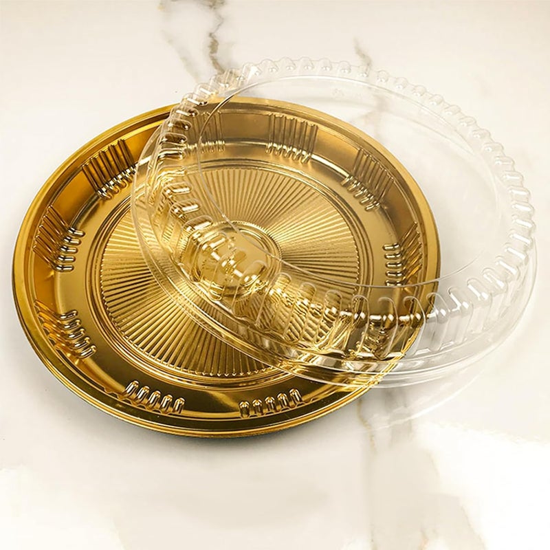 Tamnjvrr 5 Pcs Disposable Pie Carrier with Clear Lid Round Cake Cupcake Container for Pies Cake Slice Candy Pizza Salads Meal Prep (11 Inch) - Image 5